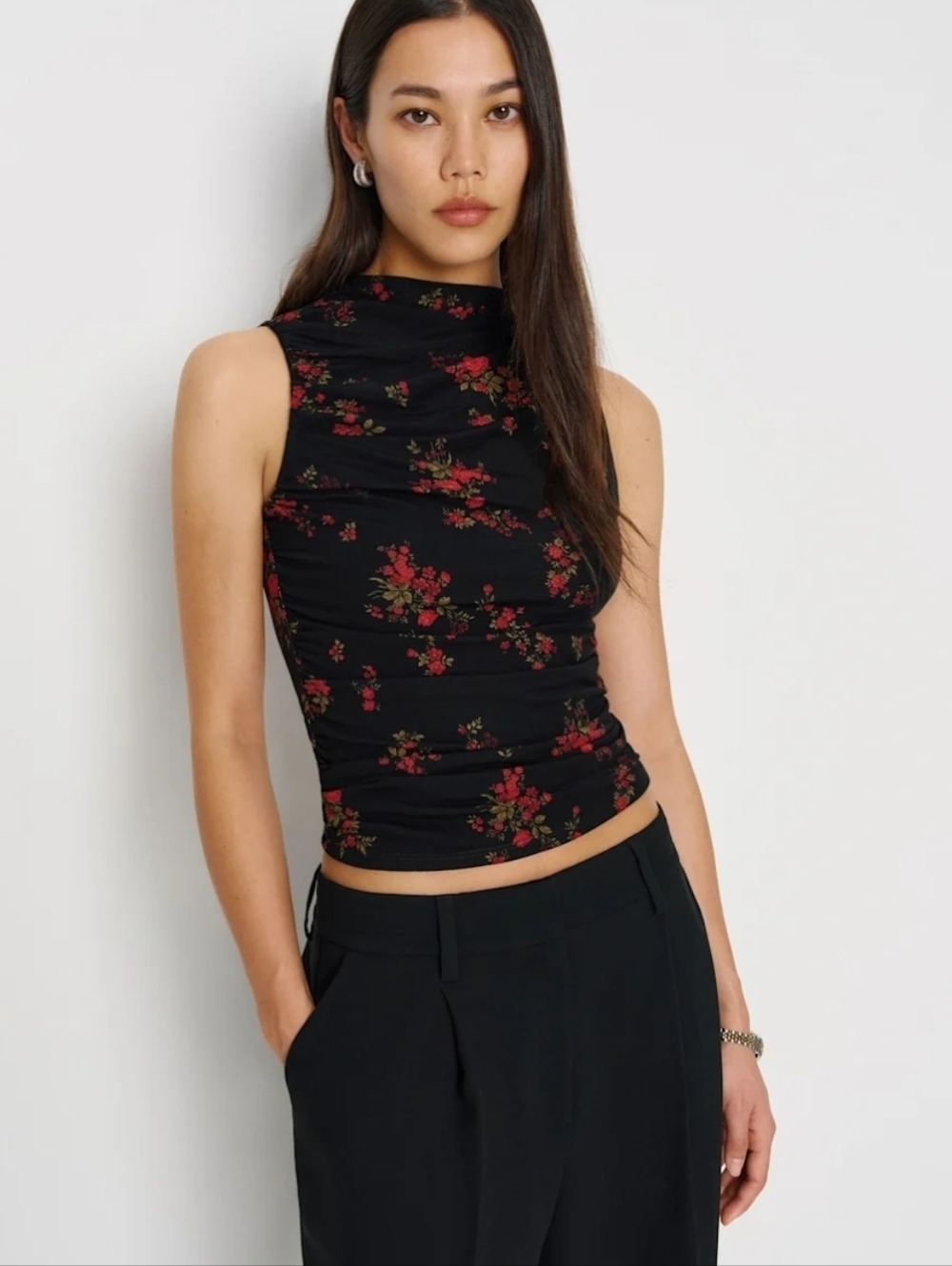 Reformation Sleeveless Marlo Knit Top Size Small NWT Bossanova